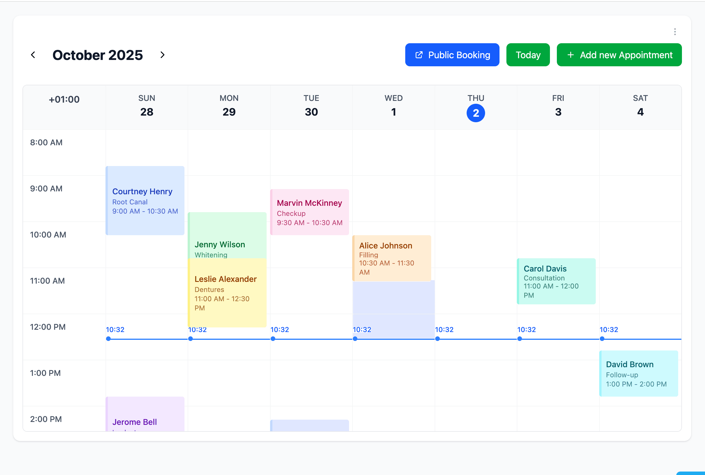 Appointment scheduling in a Clino Health clinic app
